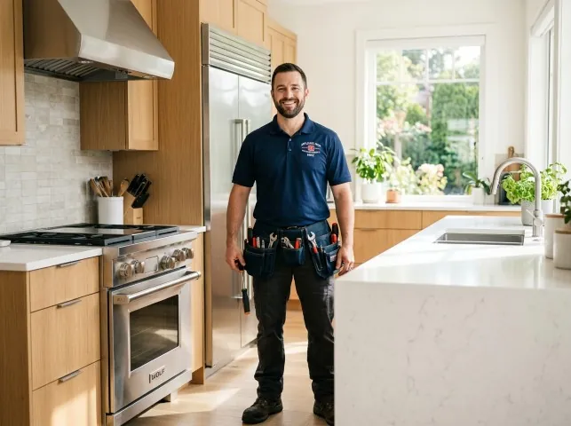 Appliance Repair Hero technician in a Apopka, FL kitchen after an appliance repair